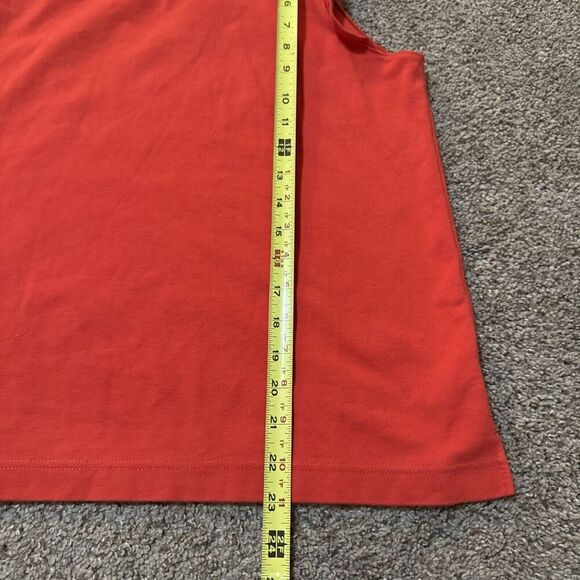 J. Crew Factory Red Festive Sleeveless Ruffle Blouse Top M Casual Career Office - Picture 2 of 8